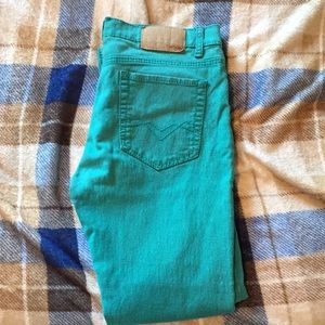 Carbon turquoise mens jeans size 34-32